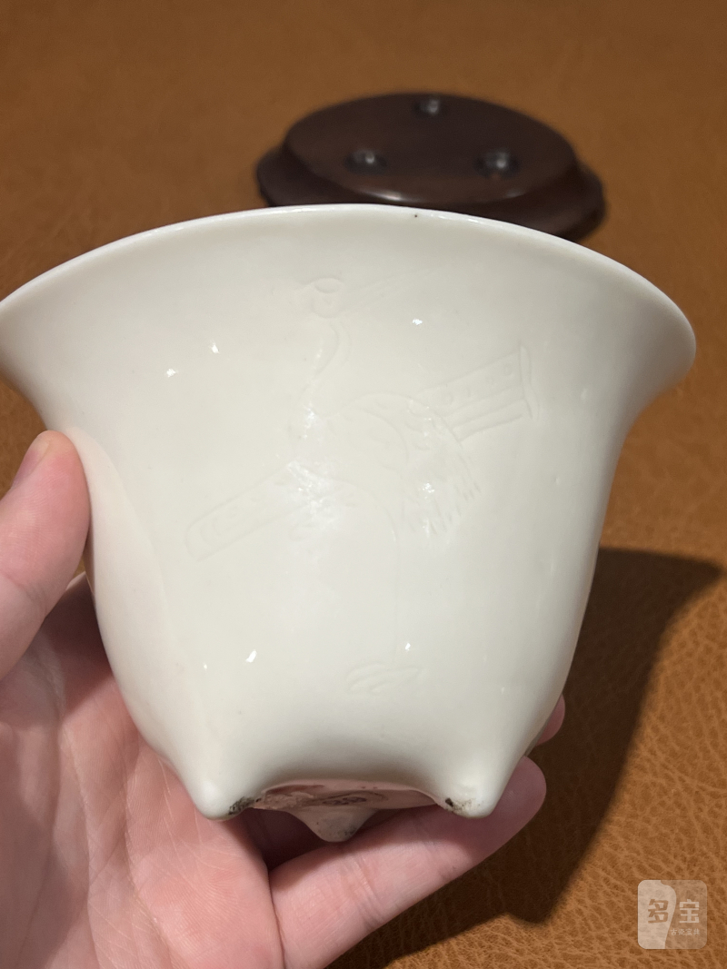 十七世纪 德化诗文琴鹤纹杯 - 图5